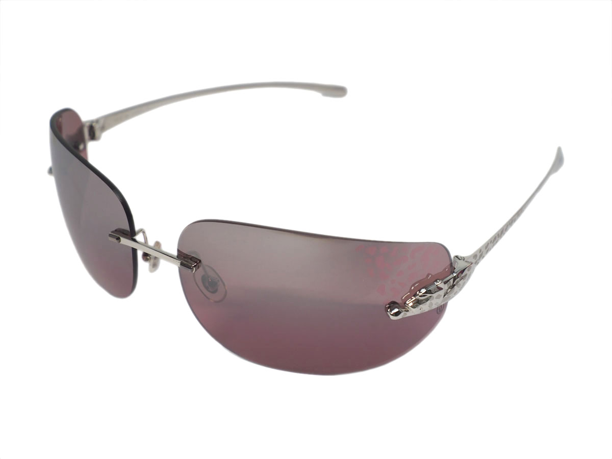 Cartier Panthère de Cartier Sunglasses -T8200733 Leopard Pattern Silver-Tone - Image 3