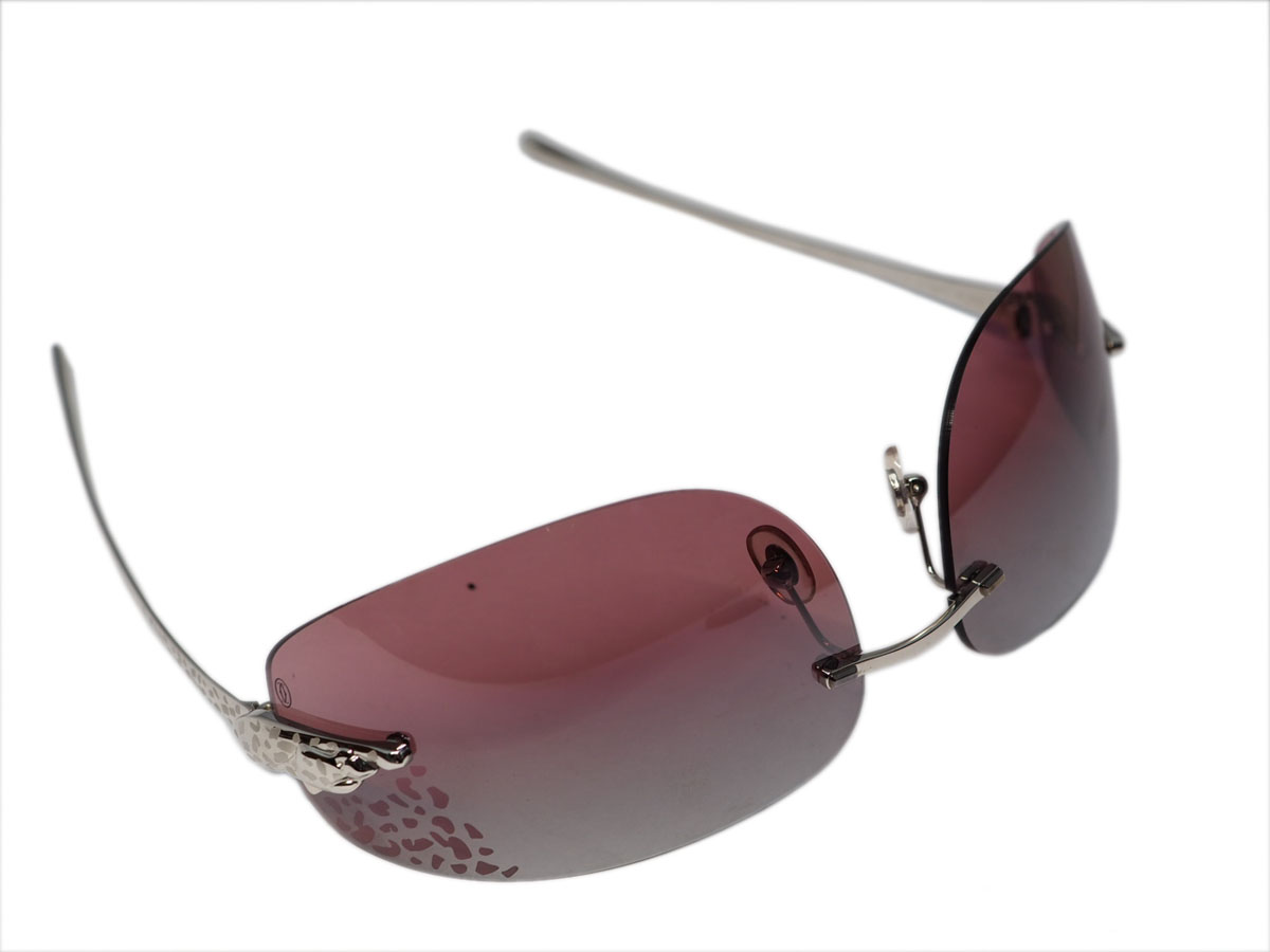 Cartier Panthère de Cartier Sunglasses -T8200733 Leopard Pattern Silver-Tone - Image 4