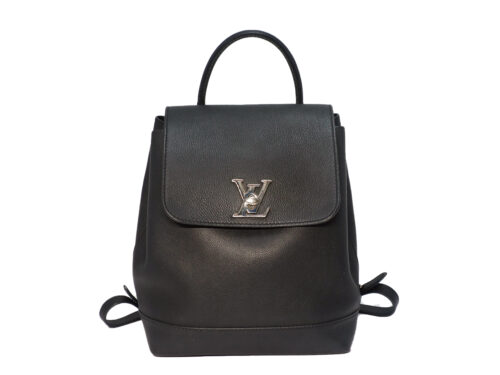 Louis Vuitton M41815 Black Calf Leather LOCKME Backpack- DU4196