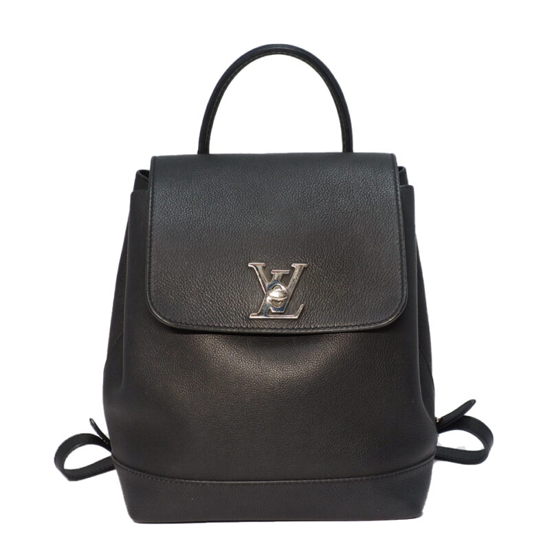 Louis Vuitton M41815 Black Calf Leather LOCKME Backpack- DU4196