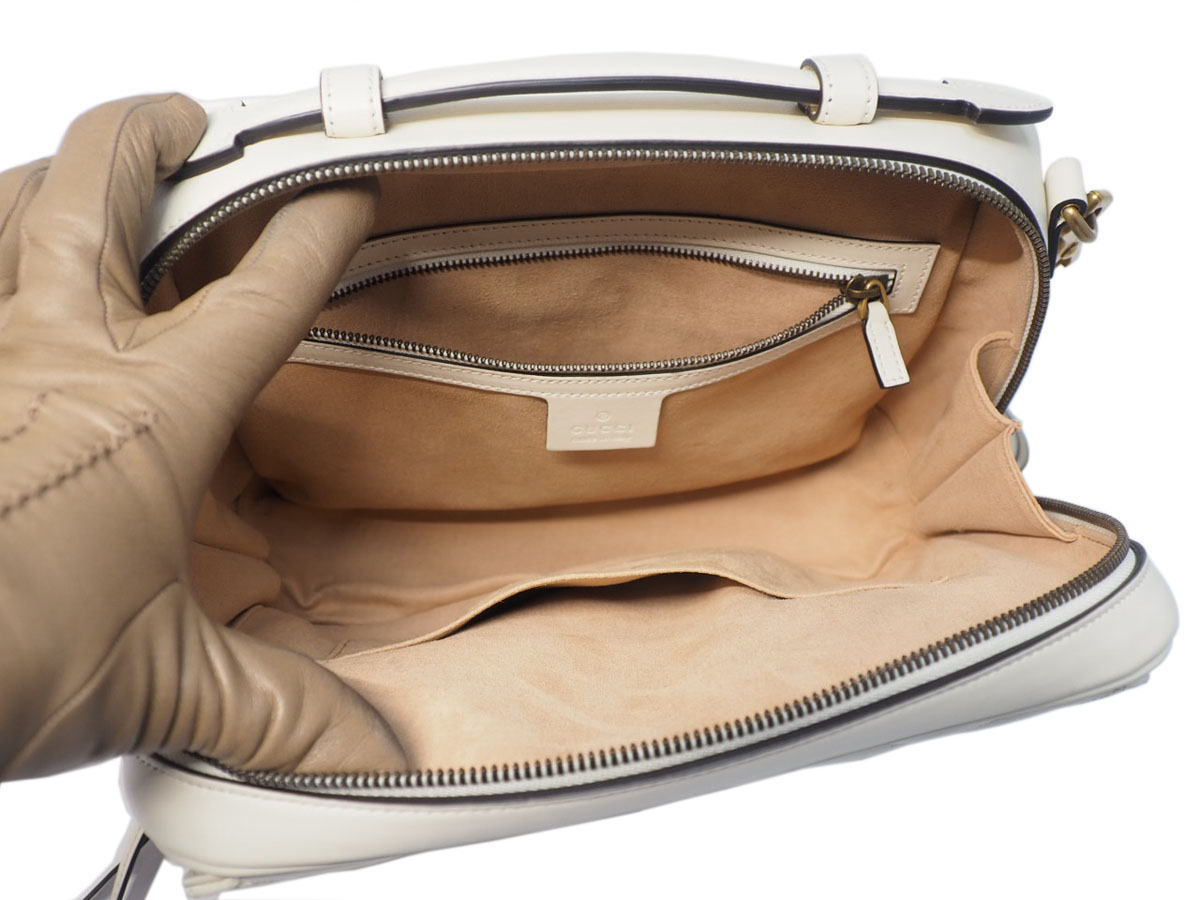 Gucci 498100 Beige/ Off White GG Marmont 2-Way Matelasse Shoulder Bag - Image 10