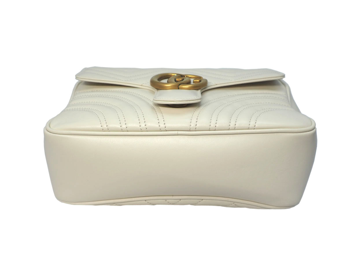 Gucci 498100 Beige/ Off White GG Marmont 2-Way Matelasse Shoulder Bag - Image 6