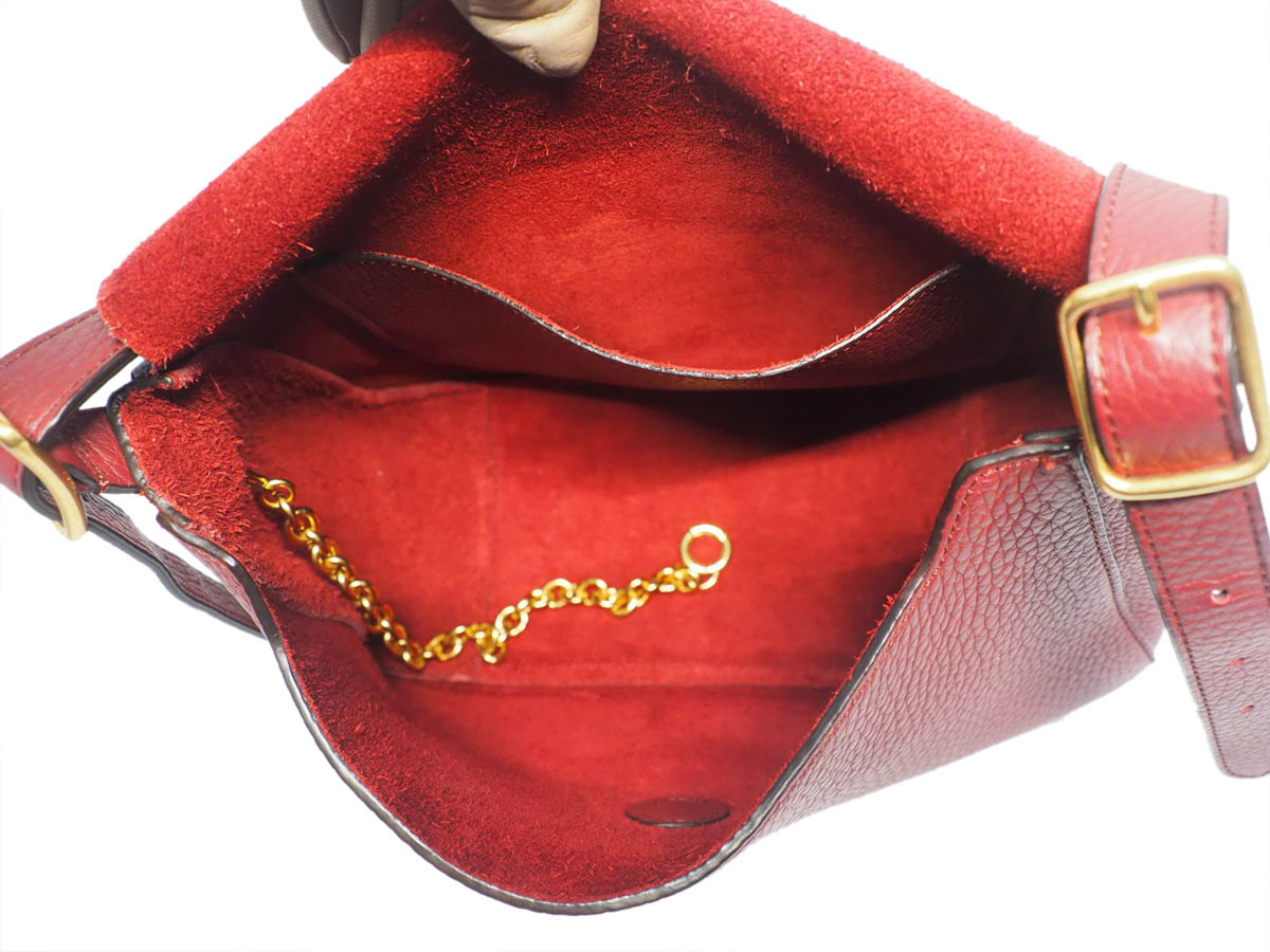 Mulberry Burgundy Red/ Maroon Keeley Heavy Grain Calf Shoulder Bag - Image 9