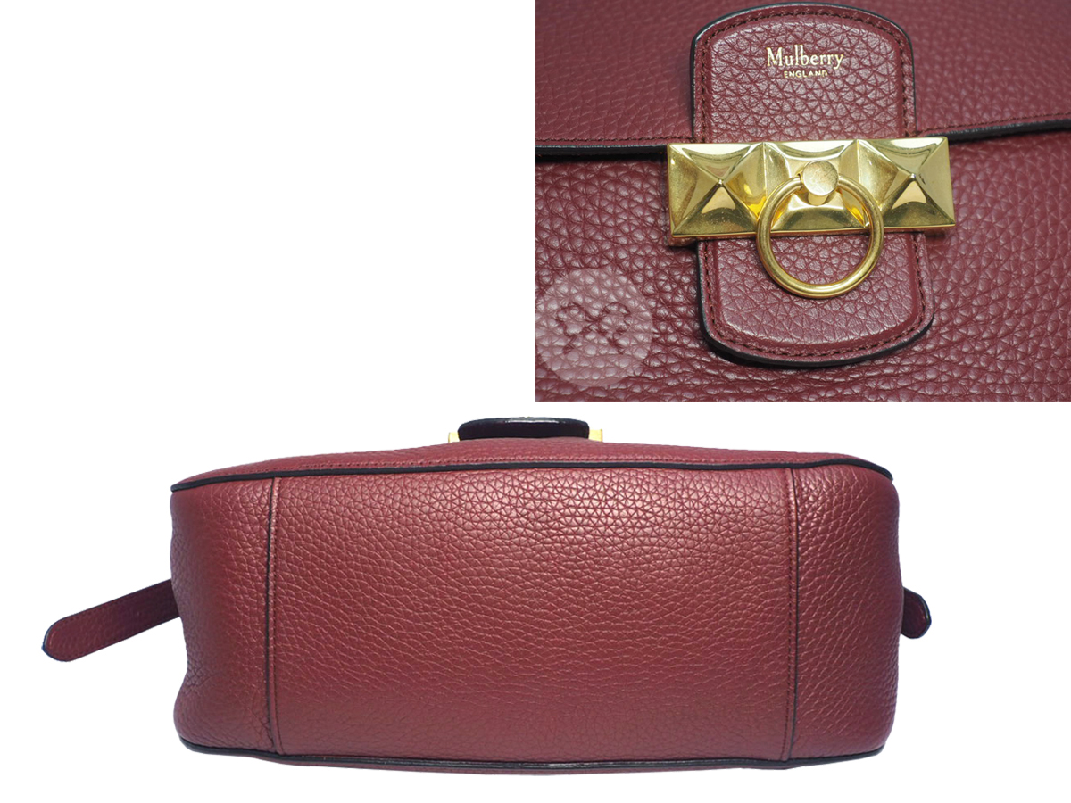 Mulberry Burgundy Red/ Maroon Keeley Heavy Grain Calf Shoulder Bag - Image 4