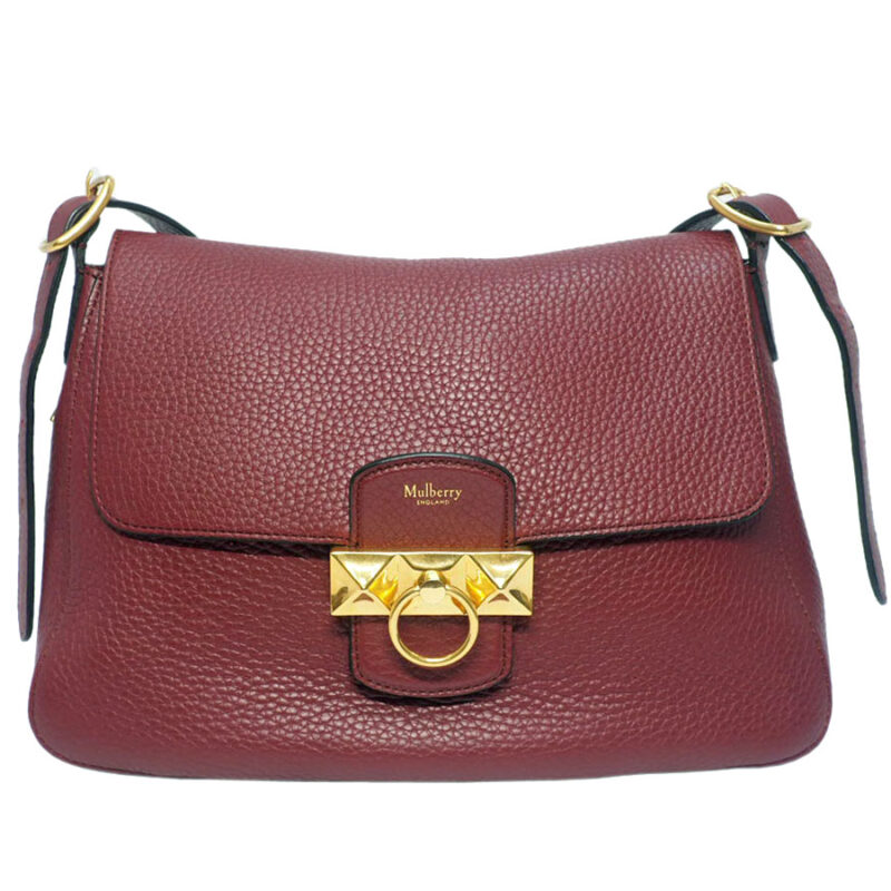 Mulberry Burgundy Red/ Maroon Keeley Heavy Grain Calf Shoulder Bag