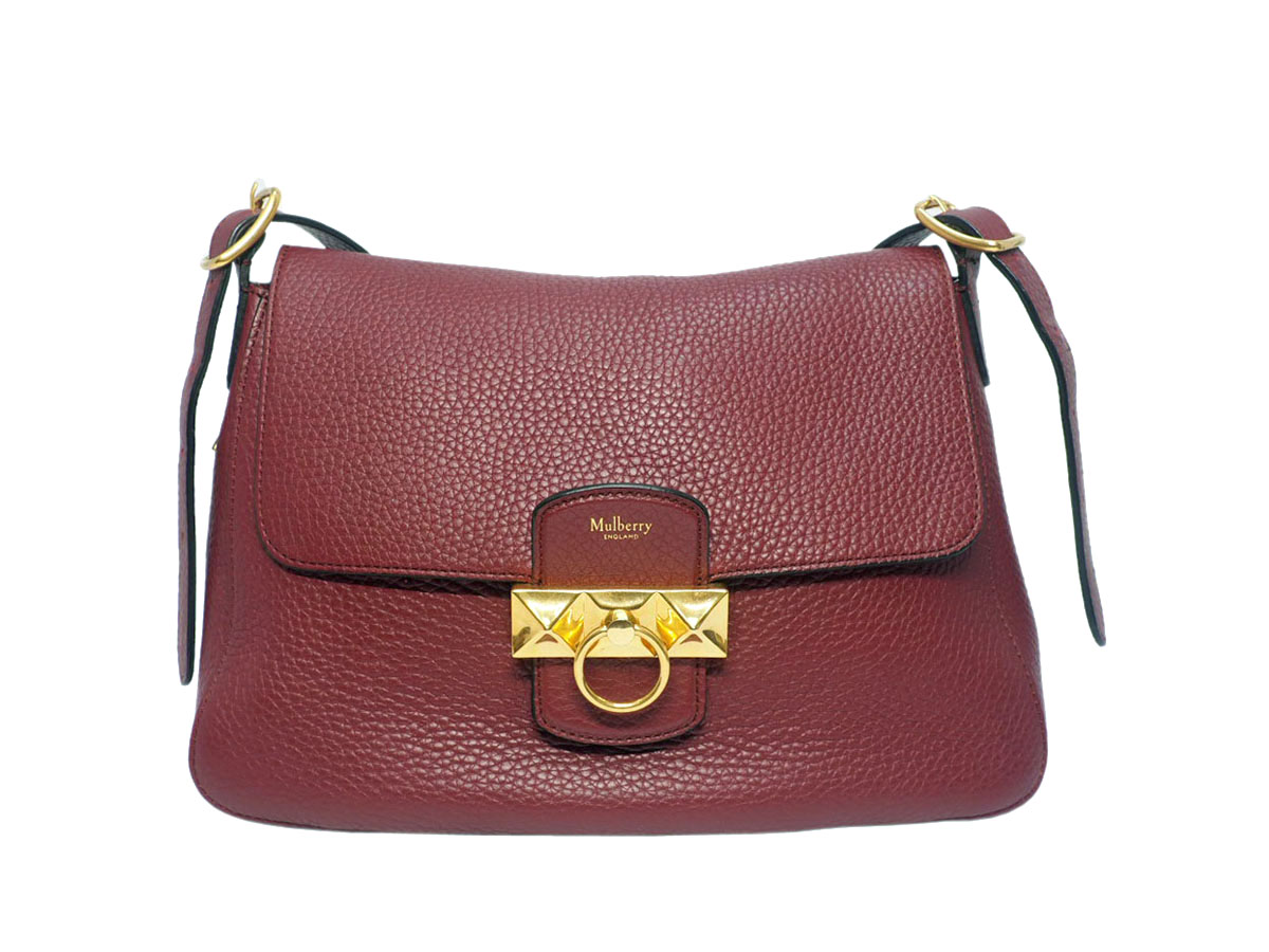 Mulberry Burgundy Red/ Maroon Keeley Heavy Grain Calf Shoulder Bag