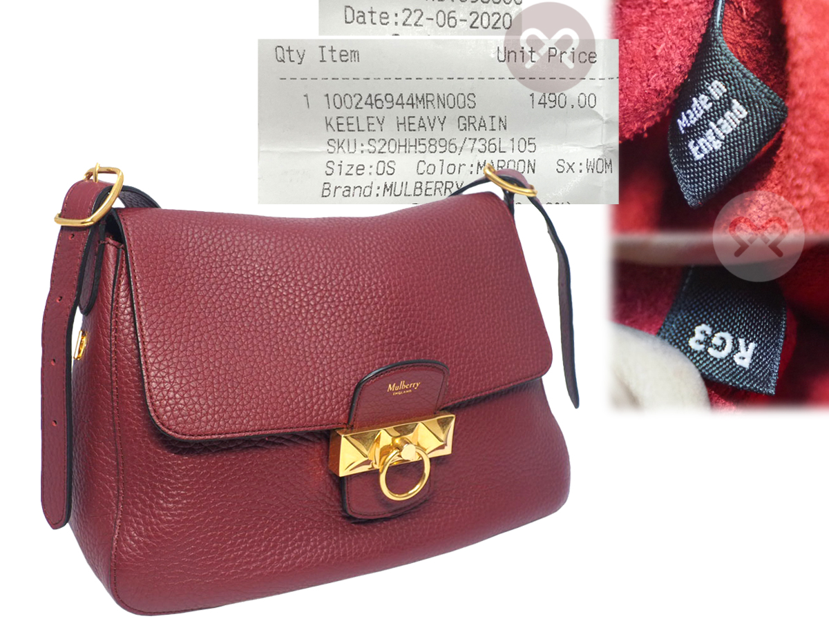 Mulberry Burgundy Red/ Maroon Keeley Heavy Grain Calf Shoulder Bag - Image 2