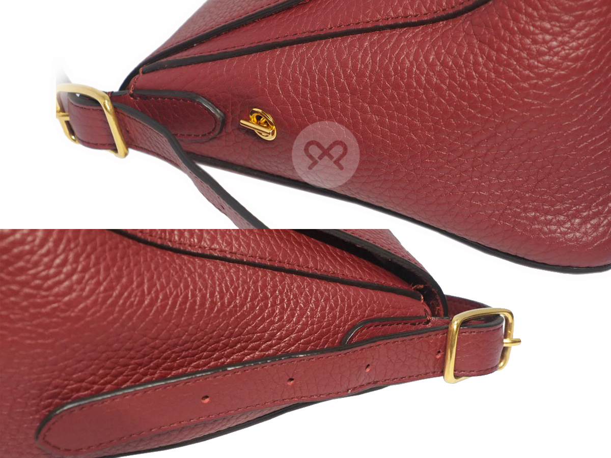 Mulberry Burgundy Red/ Maroon Keeley Heavy Grain Calf Shoulder Bag - Image 8