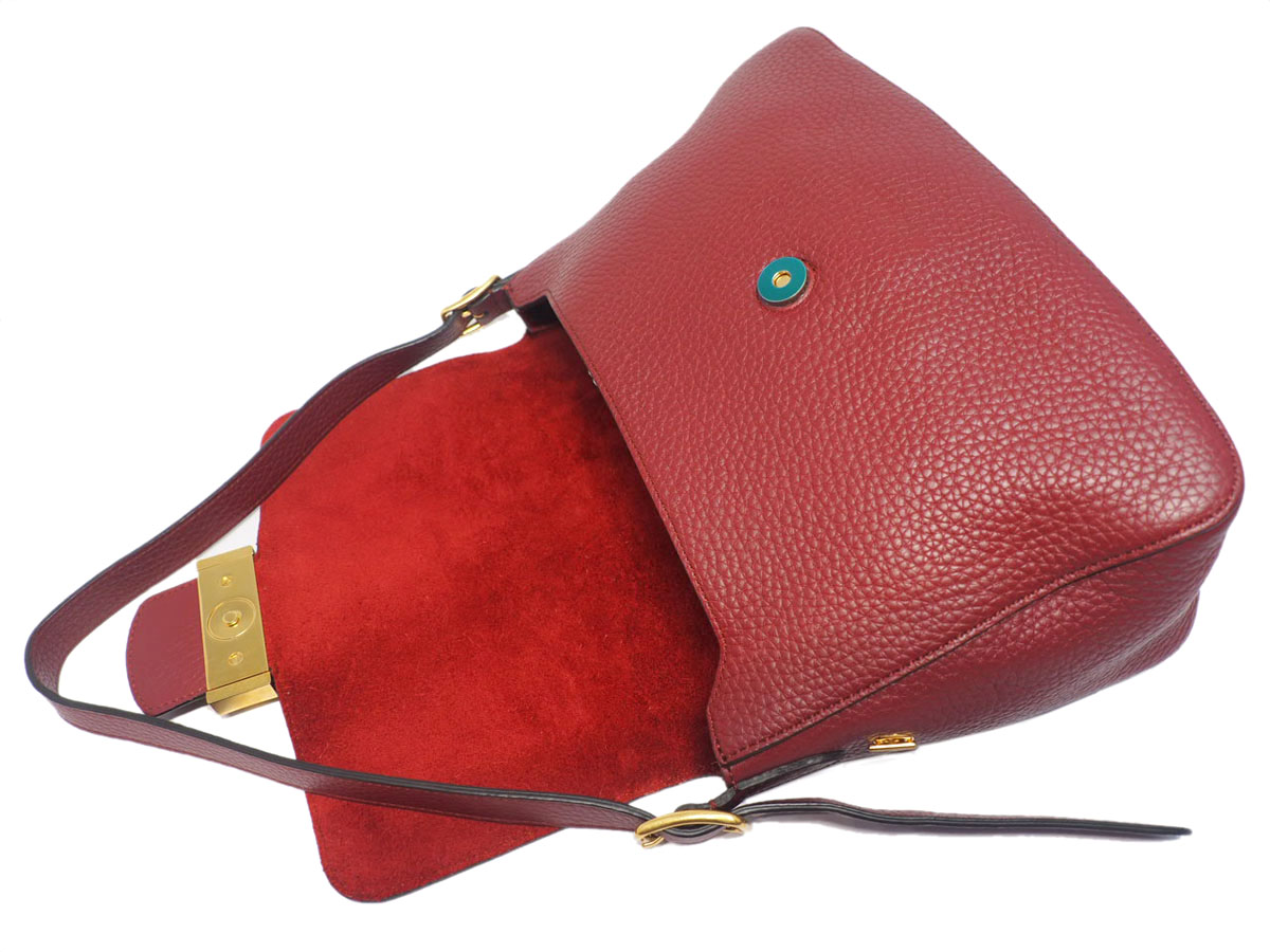Mulberry Burgundy Red/ Maroon Keeley Heavy Grain Calf Shoulder Bag - Image 6