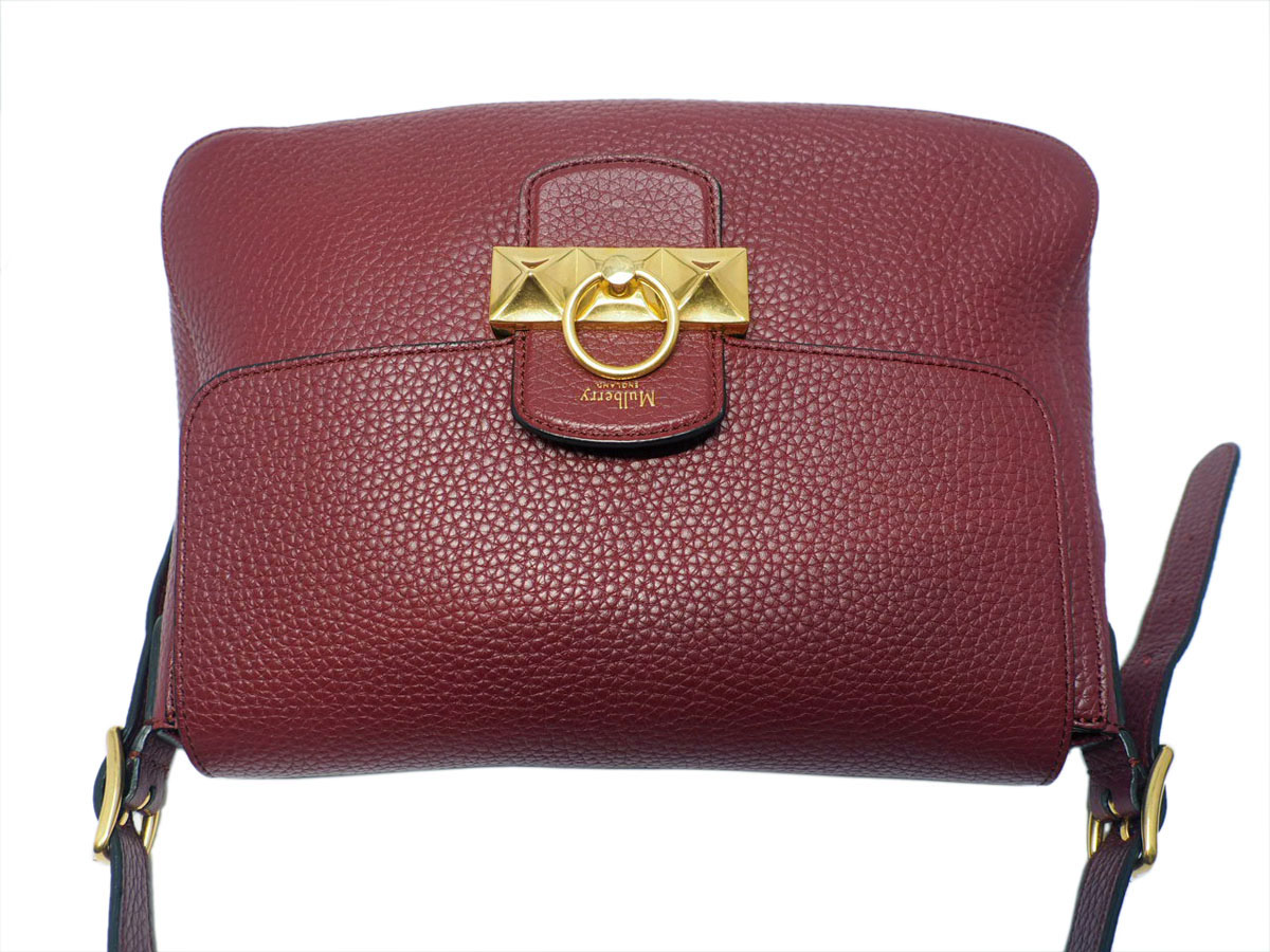 Mulberry Burgundy Red/ Maroon Keeley Heavy Grain Calf Shoulder Bag - Image 5