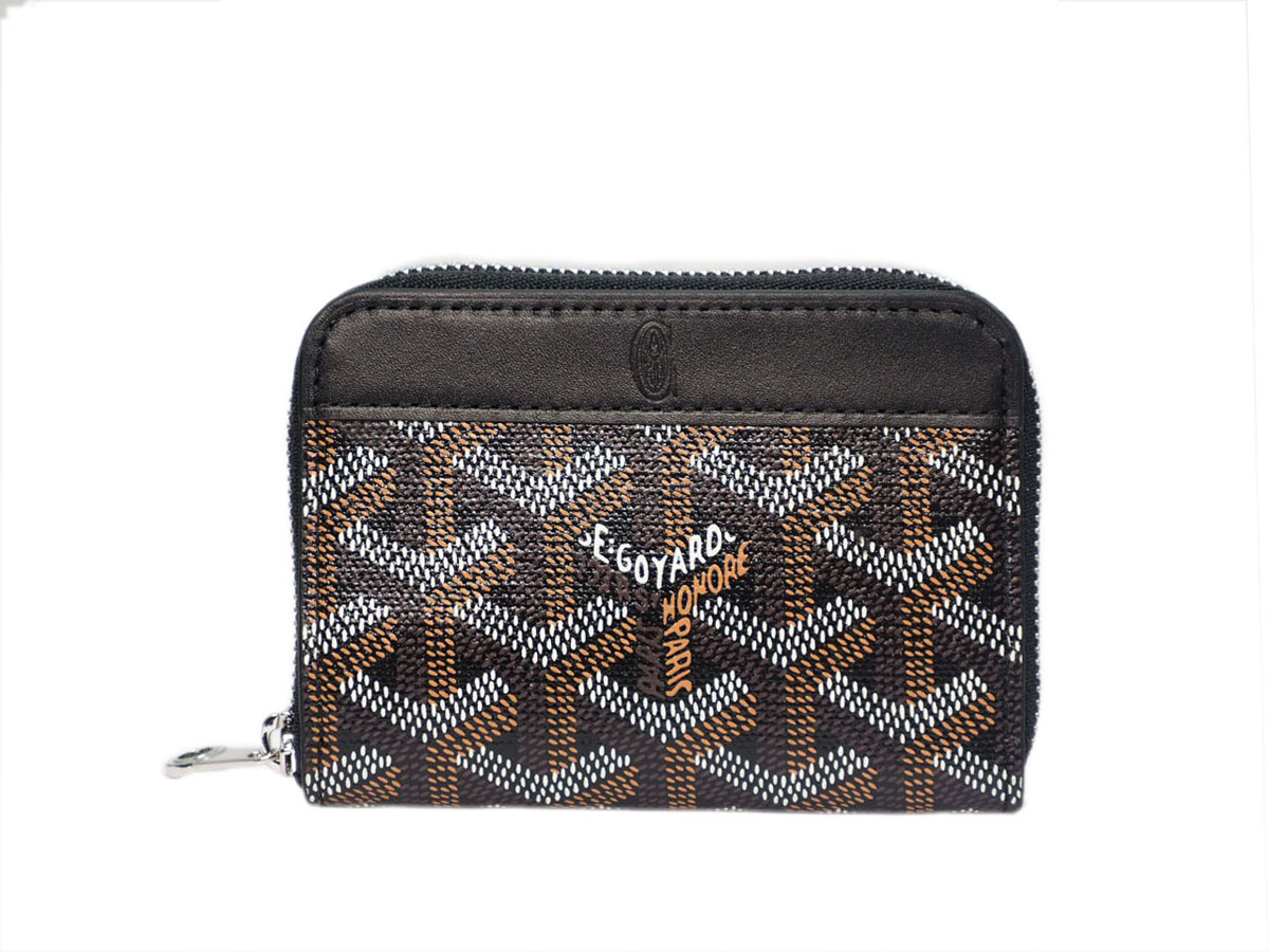 Goyard Black/ Tan Classic Goyardine Porte-Monnaie Matignon Mini Zippy Purse - Image 2