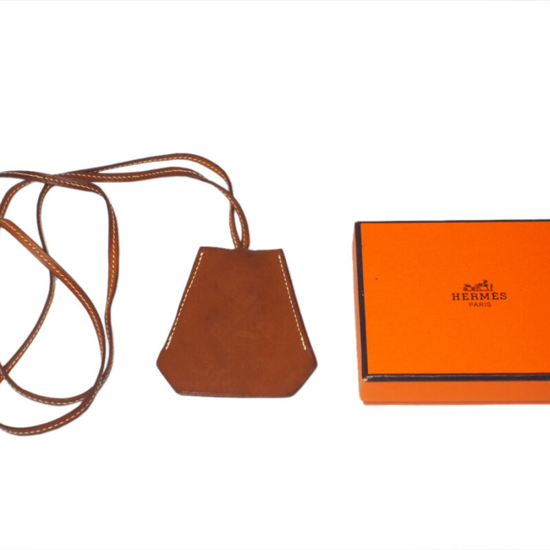 Hermes Giant Natural Barenia Clochette Key Holder/ Bag Charm/ Necklace Accessories