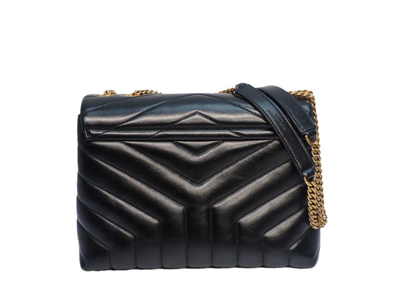 YSL Saint Laurent 494699 Black Monogram Loulou Small in Matelasse Y Leather Chain Bag - Image 4