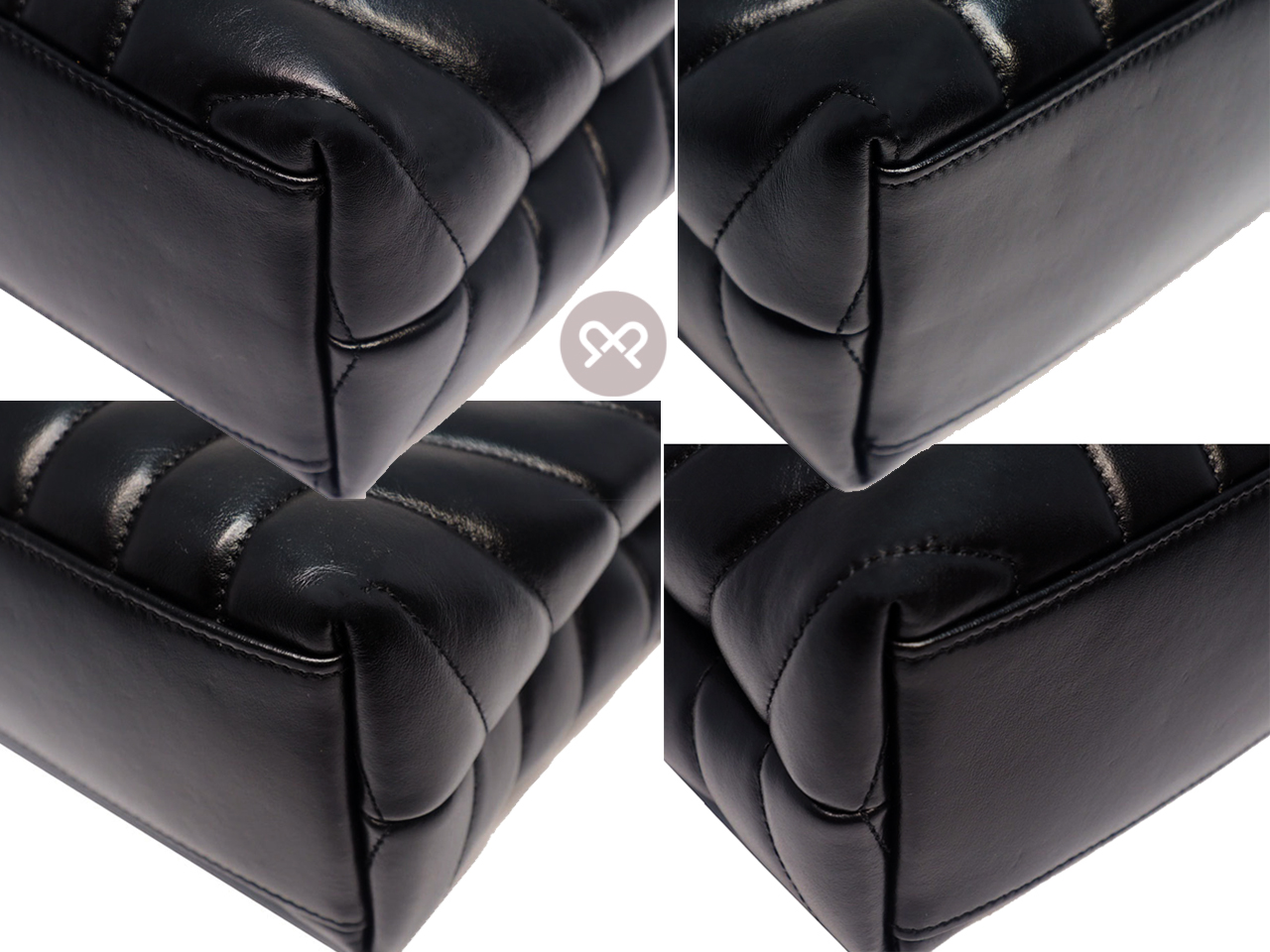 YSL Saint Laurent 494699 Black Monogram Loulou Small in Matelasse Y Leather Chain Bag - Image 7