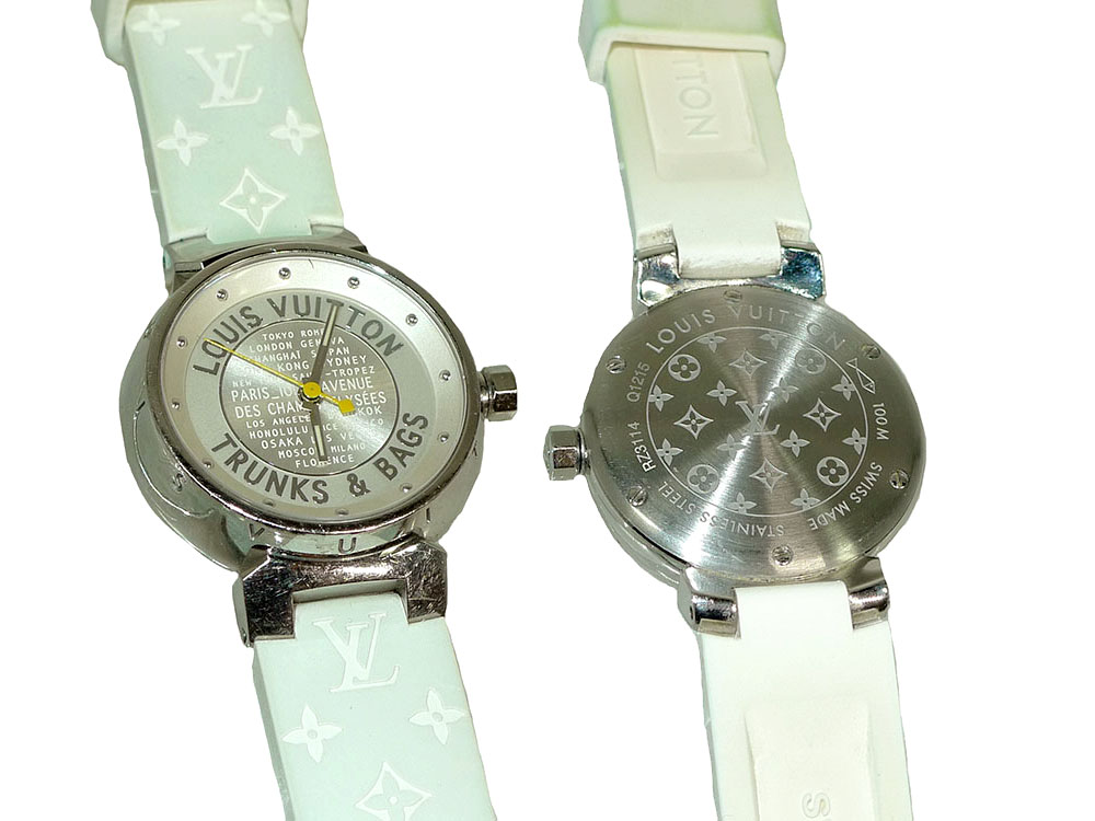 Louis Vuitton Q12150 S/S Tambour Trunks & Bags Ladies Silver Quartz Watch - Image 4