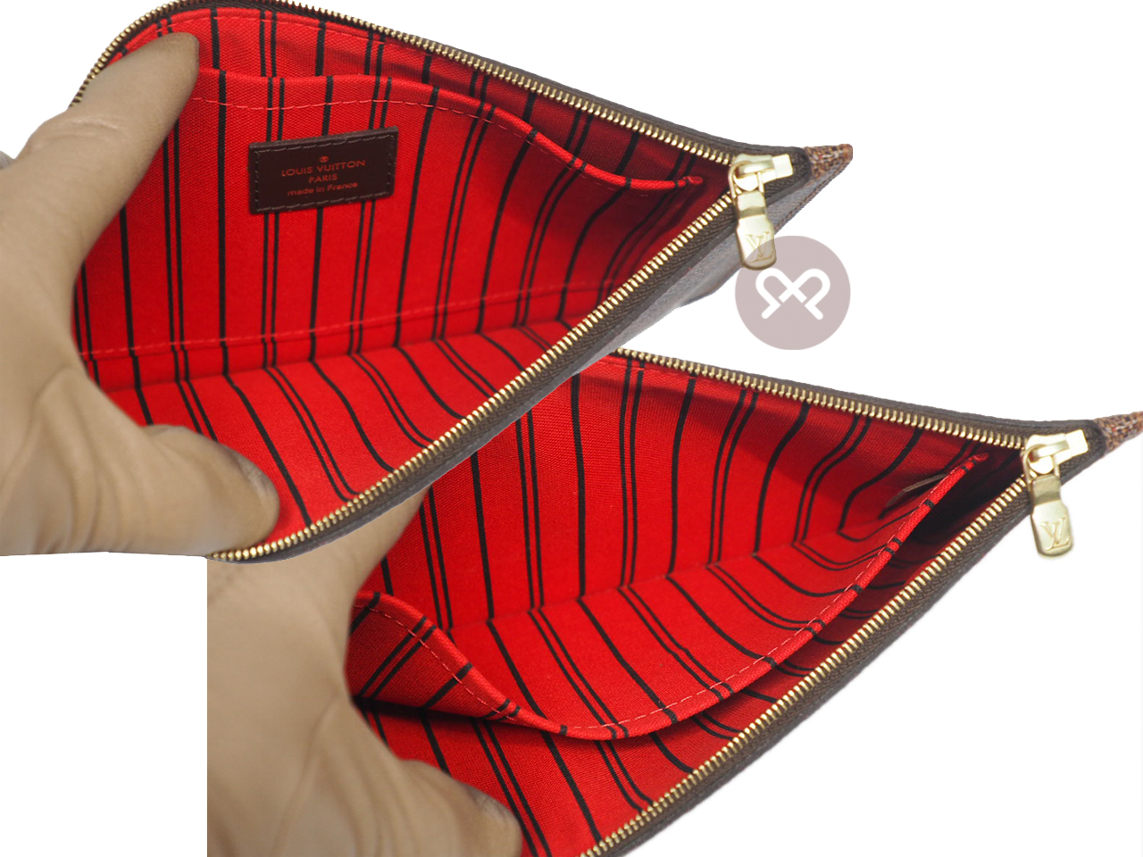 Louis Vuitton Damier Canvas Neverfull MM's Accessories Flat Pochette (AR4127) - Image 7