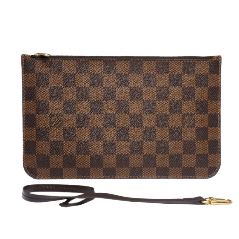 Louis Vuitton Damier Canvas Neverfull MM's Accessories Flat Pochette (AR4127)