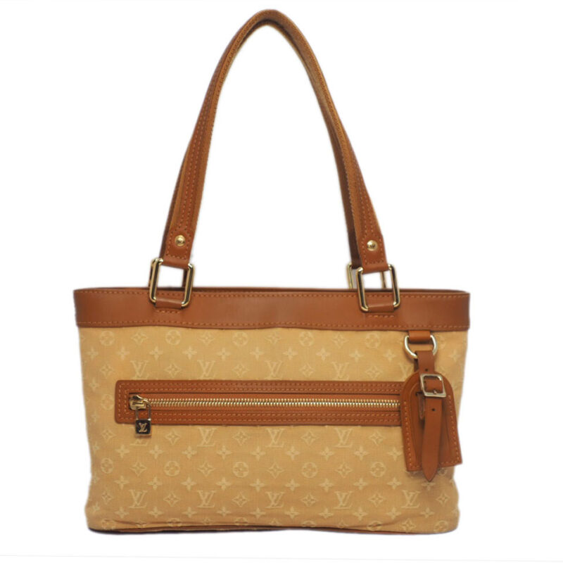Louis Vuitton M92684 Beige/ Brown Monogram Mini Canvas  Lucille MM Shoulder Bag(SR1004)