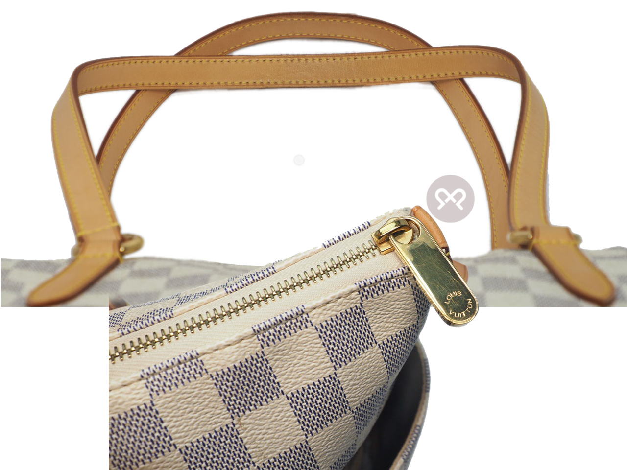 Louis Vuitton N51262 Damier Azur Canvas Totally MM Document / Shopping Bag (AR2079) - Image 8