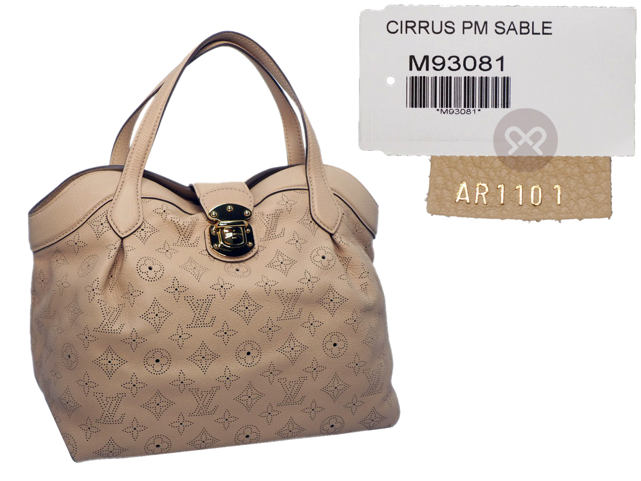 Louis Vuitton M93081 Beige Cirrus PM Mahina Leather (AR1101) - Image 2