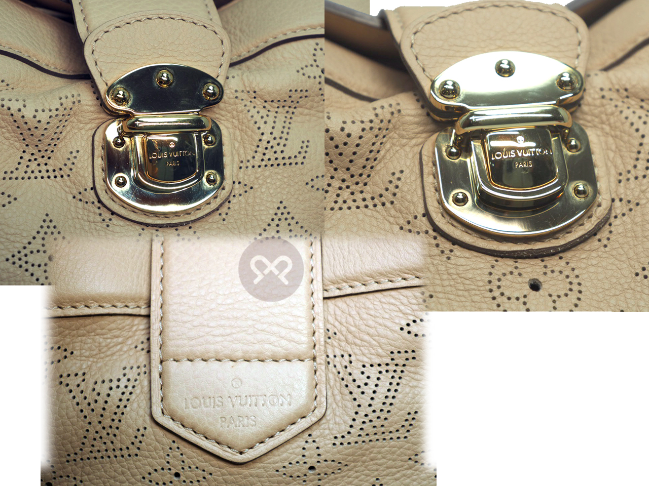 Louis Vuitton M93081 Beige Cirrus PM Mahina Leather (AR1101) - Image 7