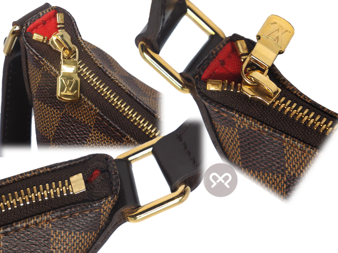 Louis Vuitton N42251 Bloomsbury PM Damier Canvas Crossbody / Messenger Bag (DU4180) - Image 9