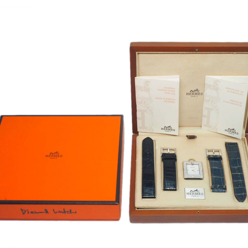 Hermes 1592763 Montre Belt Ladies Quartz Diamonds Watch, Model BE1.230