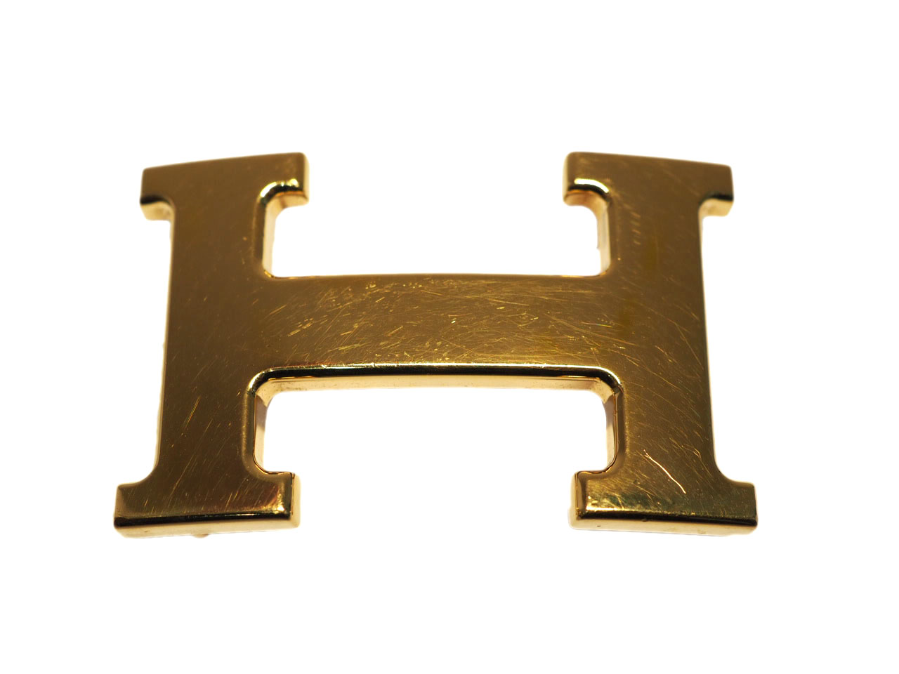 Hermes 32mm H Gold Plated Belt Buckle 1 with Reversible Belt ( Choice of Size of Belts in Gold/ Black Color) - Image 3