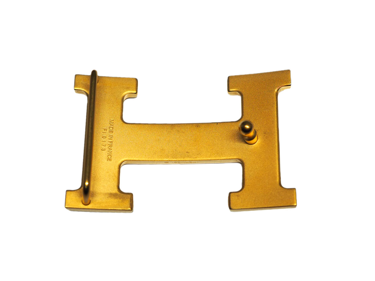 Hermes 32mm H Gold Plated Belt Buckle 1 with Reversible Belt ( Choice of Size of Belts in Gold/ Black Color) - Image 2