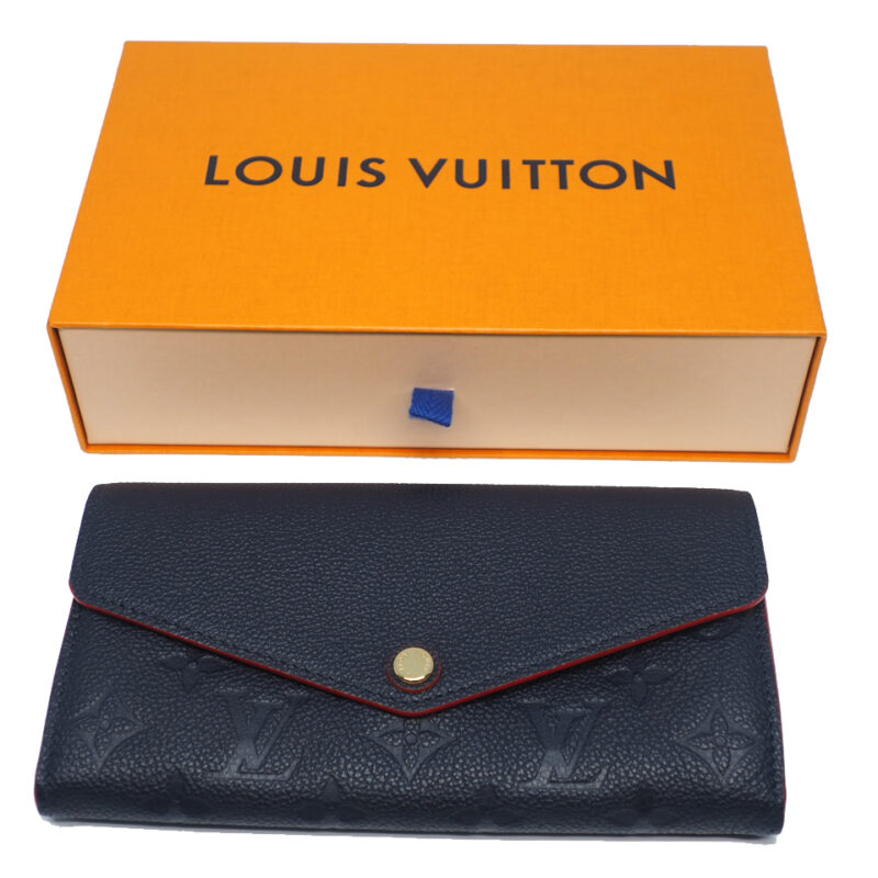 Louis Vuitton M62125 Marine/Rouge Empreinte Leather Sarah wallet
