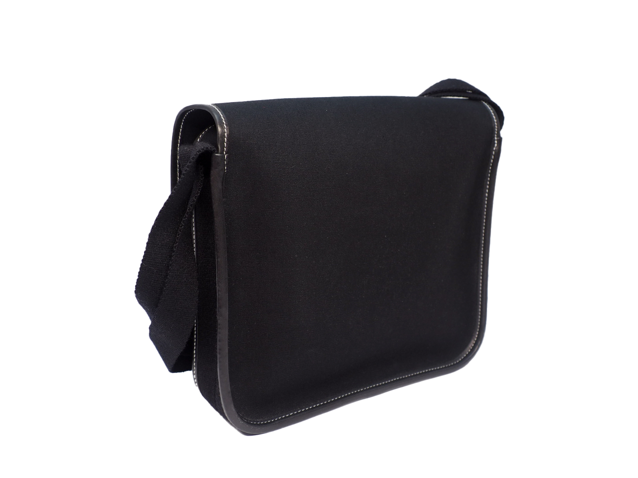 HERMES Buenaventura Mini black Toile Officer x Leather Cross Body/ Messenger Bag - Image 4