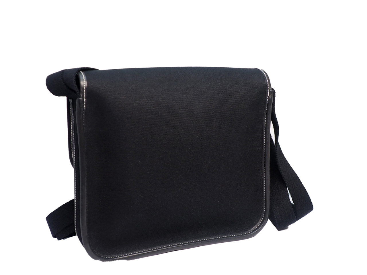 HERMES Buenaventura Mini black Toile Officer x Leather Cross Body/ Messenger Bag - Image 5