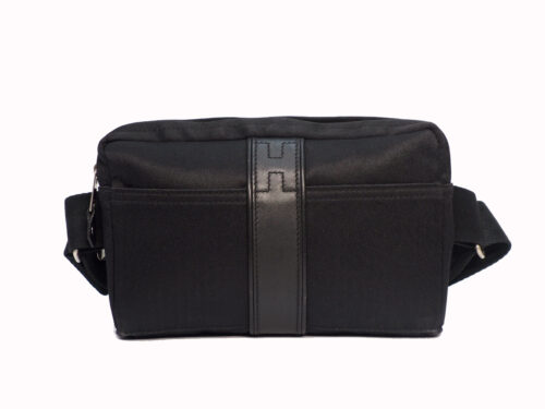 HERMES Acap Luco Saint Tulle Black Canvas Waist Pouch/ Body bag