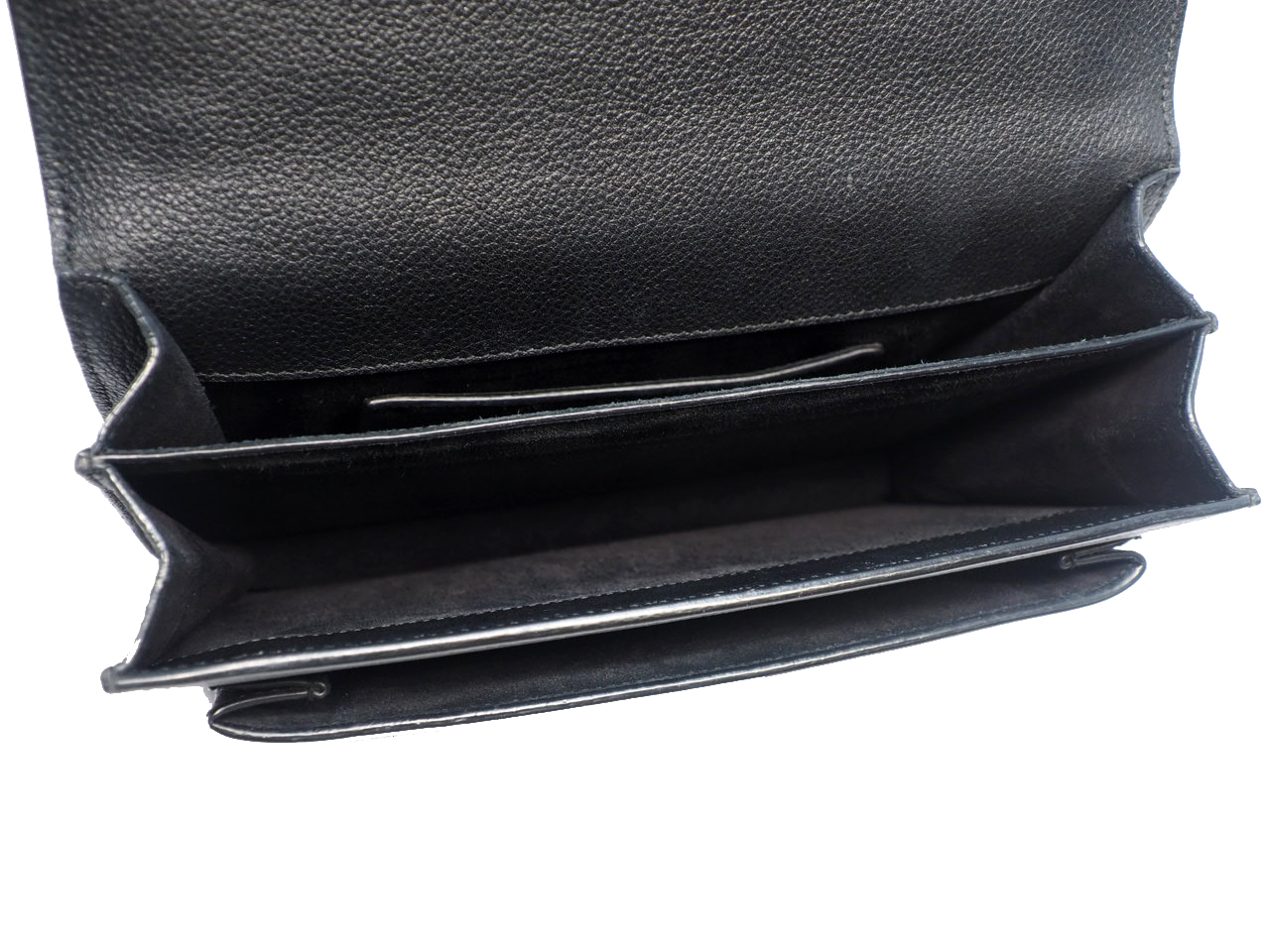 SAINT LAUREN YSL 442906 Saint Laurent Black Grained Leather Sunset Medium Bag - Image 10