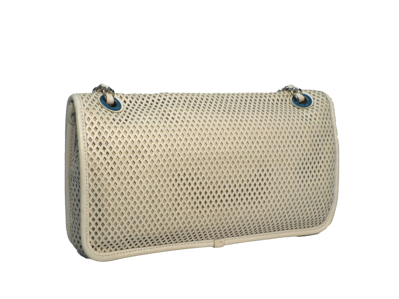 Chanel 17428530 Up in the Air Off-White/ Ivory Perforated Small Riviera Flap Bag - Image 4