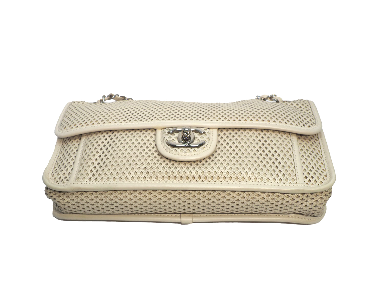 Chanel 17428530 Up in the Air Off-White/ Ivory Perforated Small Riviera Flap Bag - Image 5