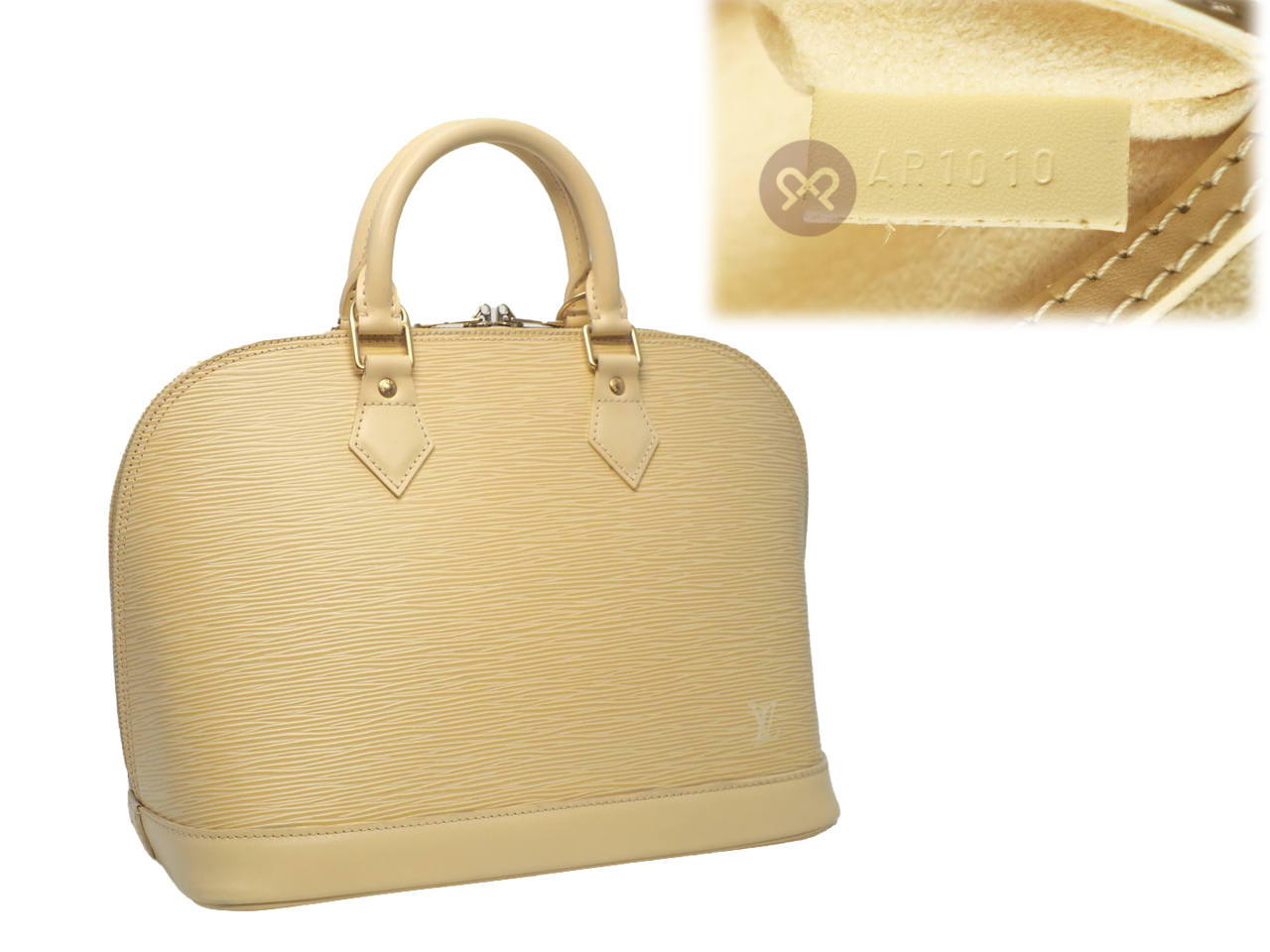 Louis Vuitton M5280J Ivory/ Vanilla Epi Leather Alma PM Tote Bag ( AR1010) - Image 2
