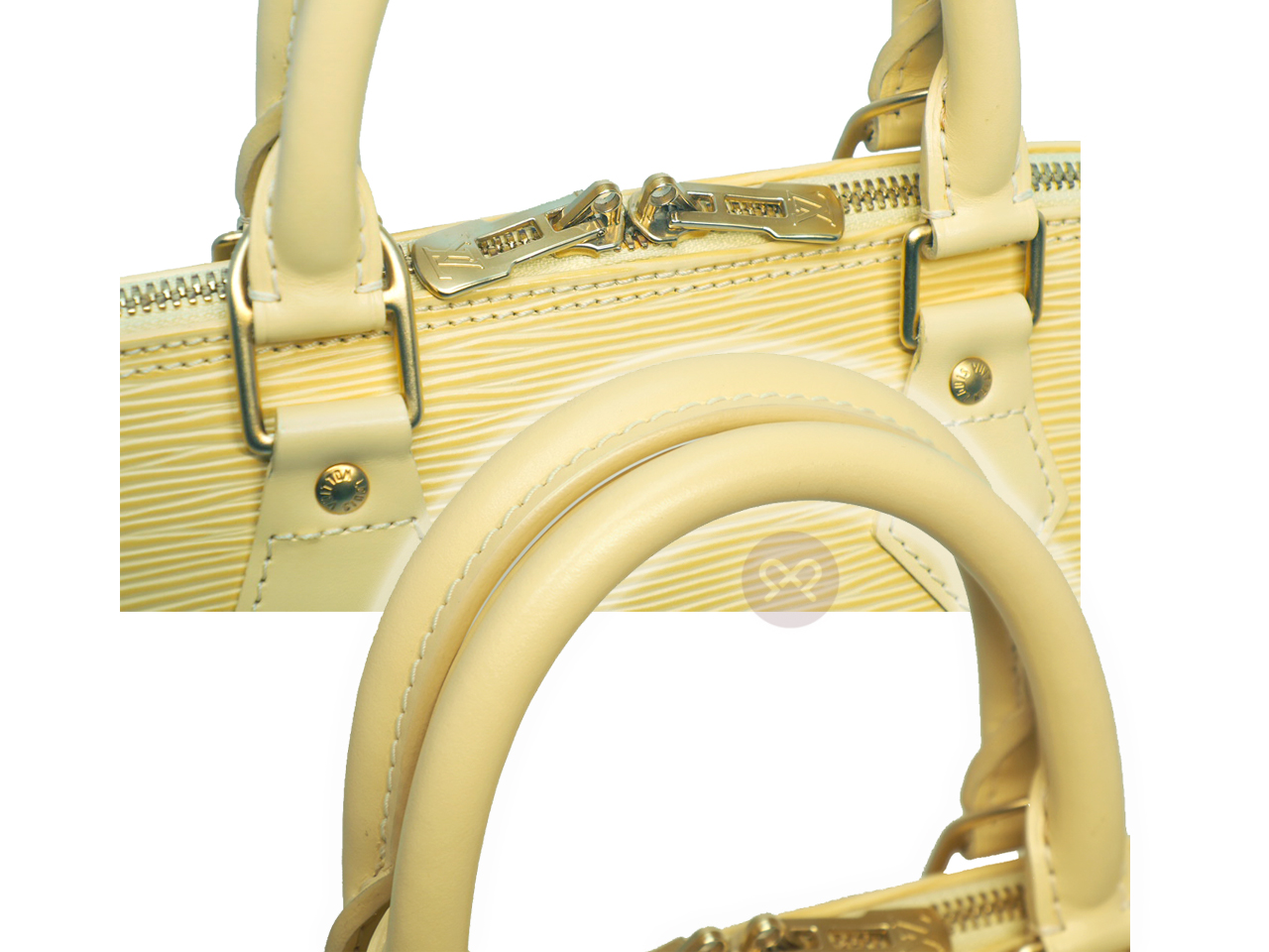 Louis Vuitton M5280J Ivory/ Vanilla Epi Leather Alma PM Tote Bag ( AR1010) - Image 8