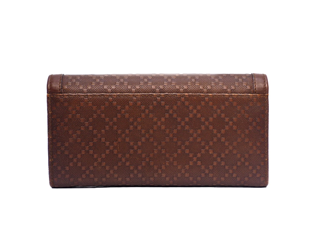 Gucci 257018 Bamboo with Cane Textured Continental Long Wallet - Image 4