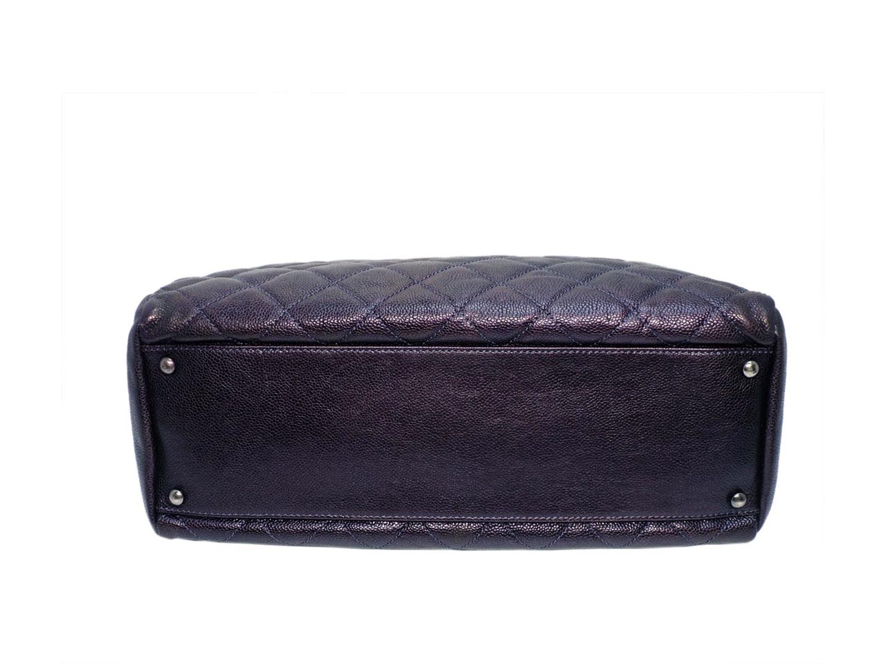 Chanel 17099298 Raisin/ Purple Caviar Leather Ruthenium Shopping Large Tote - Image 4