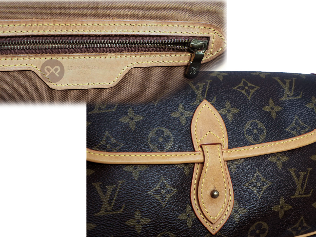 Louis Vuitton M42248 Monogram Canvas Sac Gibeciere Messenger/ Crossbody Bag (AR1901) - Image 4