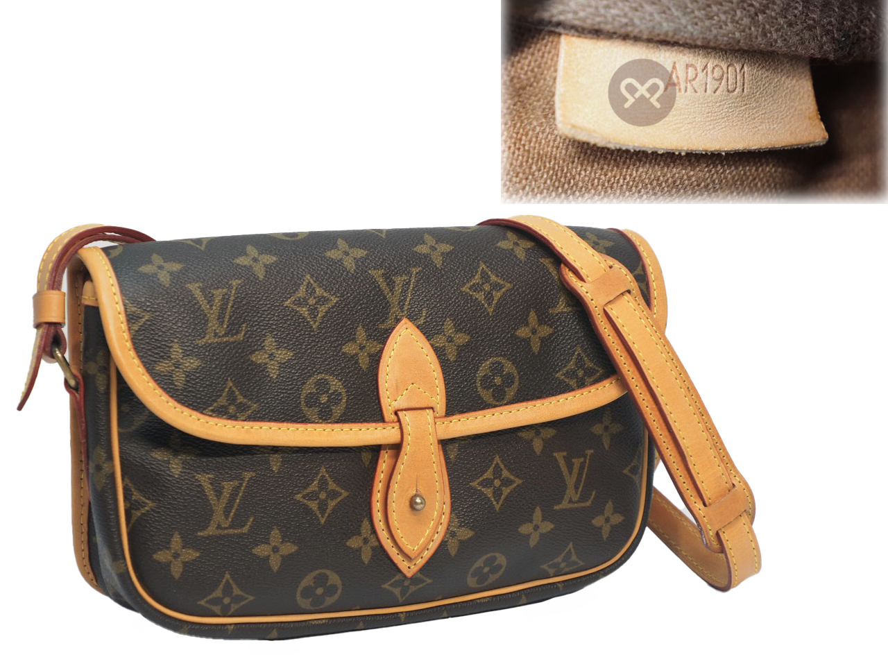Louis Vuitton M42248 Monogram Canvas Sac Gibeciere Messenger/ Crossbody Bag (AR1901) - Image 2