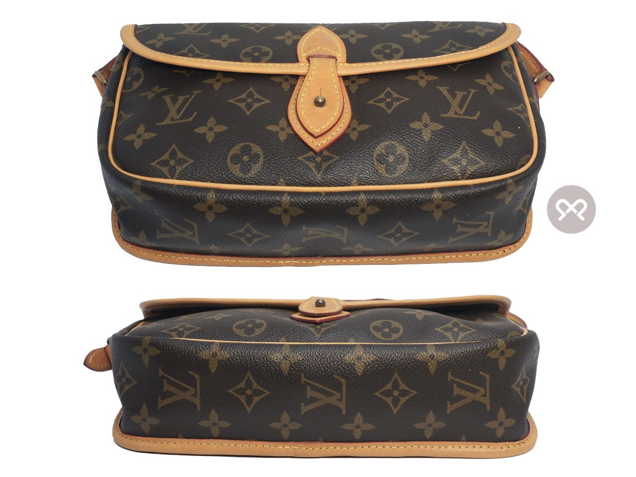 Louis Vuitton M42248 Monogram Canvas Sac Gibeciere Messenger/ Crossbody Bag (AR1901) - Image 3