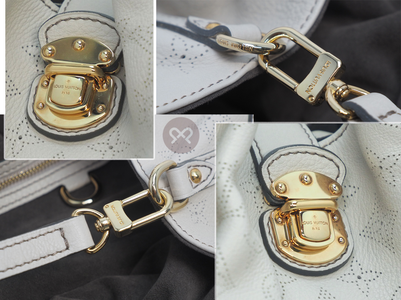 Louis Vuitton Mahina XL Off-White Leather Bag (RC0059) - Image 9