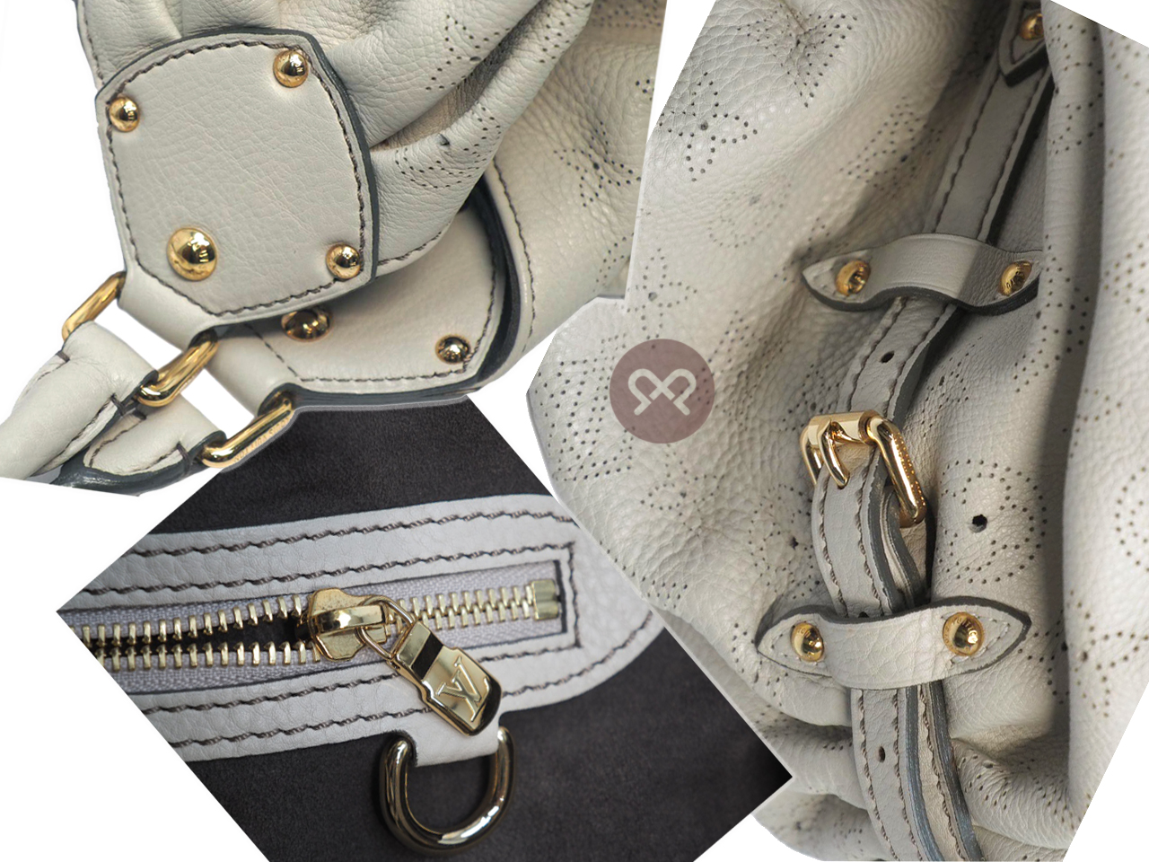 Louis Vuitton Mahina XL Off-White Leather Bag (RC0059) - Image 10