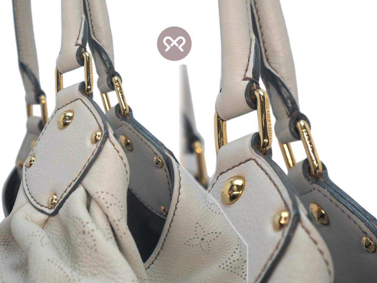 Louis Vuitton Mahina XL Off-White Leather Bag (RC0059) - Image 8