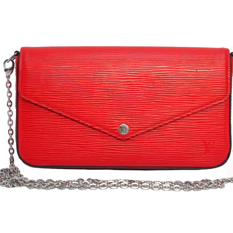 Louis Vuitton M41559 Red Epi Leather Felicie Pochette (TJ2108)