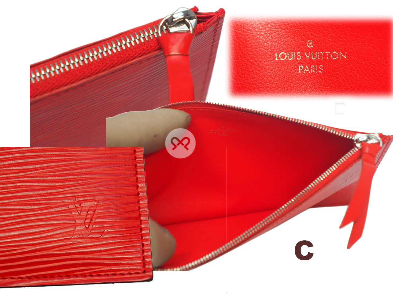 Louis Vuitton M41559 Red Epi Leather Felicie Pochette (TJ2108) - Image 9