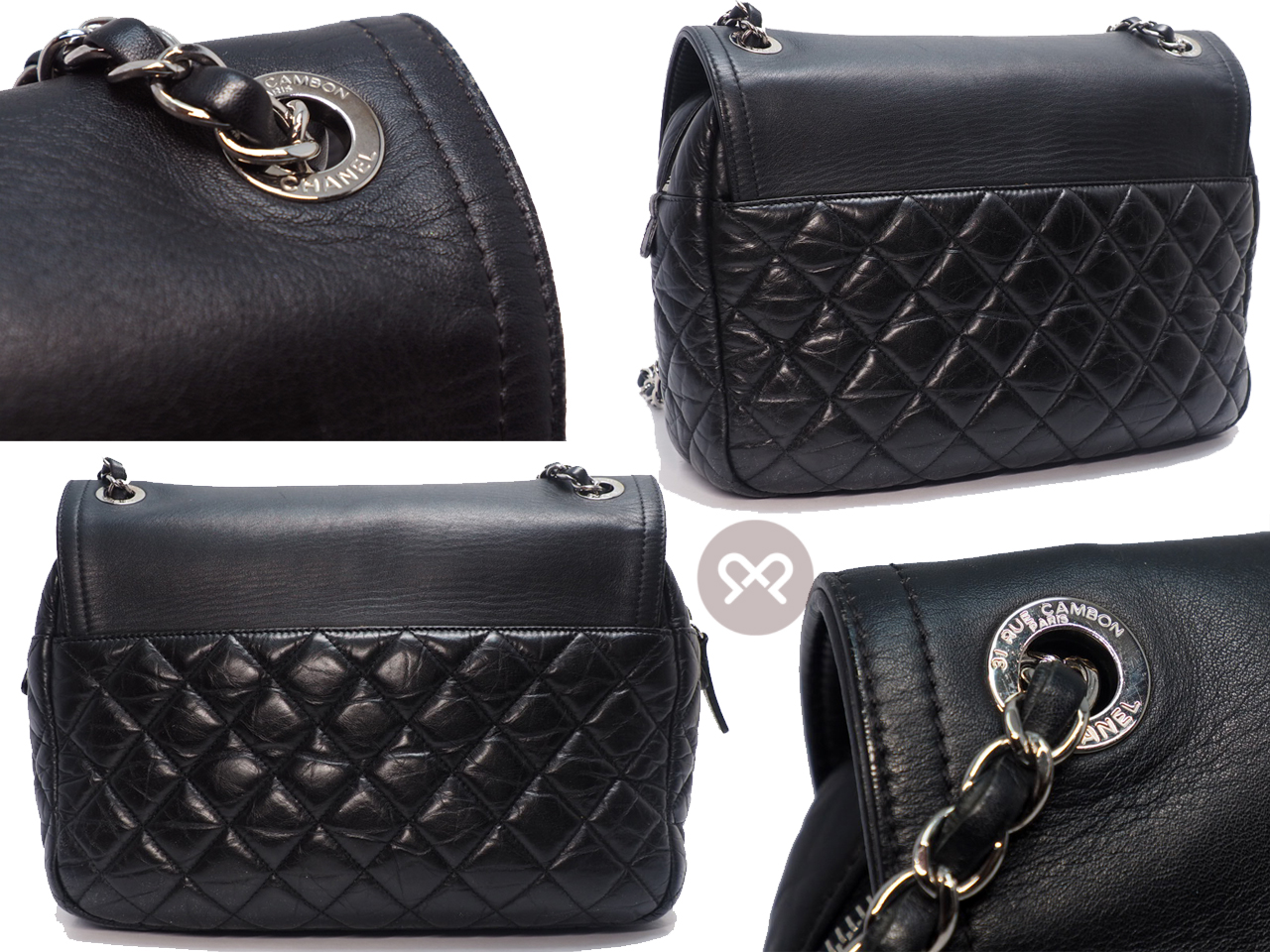 Chanel 15516040 Black Calf Quilted Jumbo Zip Flap Shoulder/ Cross Body Bag - Image 8
