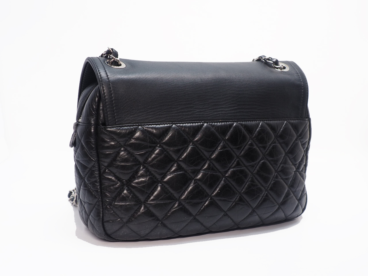 Chanel 15516040 Black Calf Quilted Jumbo Zip Flap Shoulder/ Cross Body Bag - Image 4